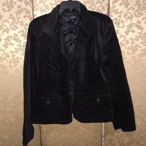 Talbots Black Velvet Jacket Blazer Size 14